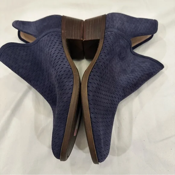 Lucky Brand Womens Baley Navy Suede Booties Shoes 8.5 Medium - Picture 9 of 12